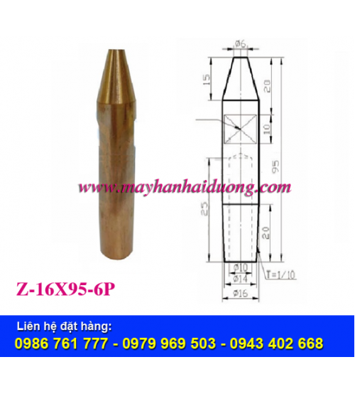 Điện cực máy hàn bấm D16x95