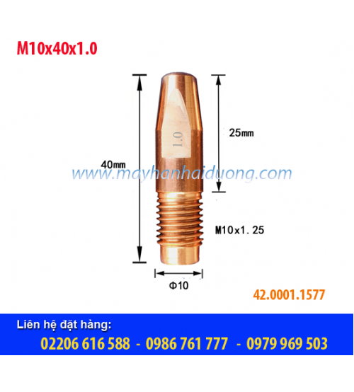 Bép hàn MIG M10x40x1.0