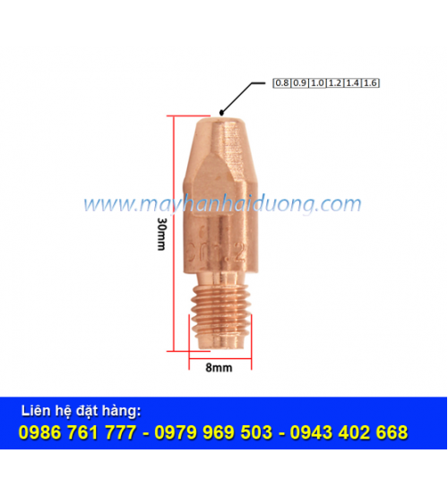 Bép hàn MIG M8x30